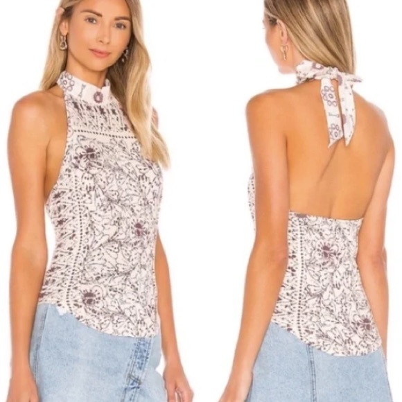 Free People Madagascar Halter Top- Size xs - Picture 1 of 4